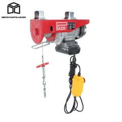 440LBS Miniature Electric Hoist with 14ft Remote Control & Single/Double Slings