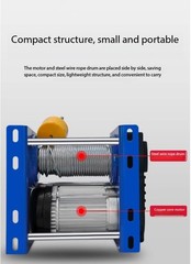 Winch Remote Control Electric Hoist Fast Crane Lifting Lowering Traction
