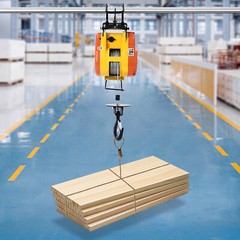 1300W Electric Hoist 500lbs Portable Winch Crane Lift 95ft Lifting Wired Control