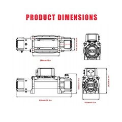 12000 lbs Winch with Synthetic Rope and 2 Wireless Remotes -Panther Series 3S
