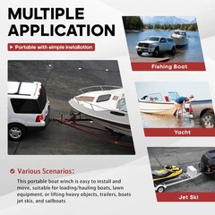 YIYITOOLS 3500lbs Heavy Duty Boat Trailer Winch, Hand Winch with 32FT Strap, …