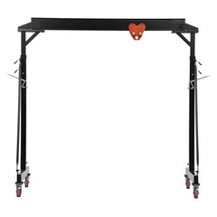 Uimoso Adjustable Gantry Crane 5000 lbs Portable 100.4″-147.6″ w/Manual Trolley