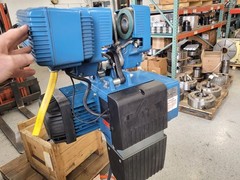 DEMAG 1 TON ELECTRIC CHAIN HOIST, DC-PRO 10-1000, MOTORIZED TROLLEY, DUAL SPEED