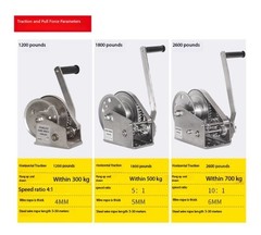 Stainless Steel Bidirectional Self-Locking Compact Household Winch Manual Hoiste