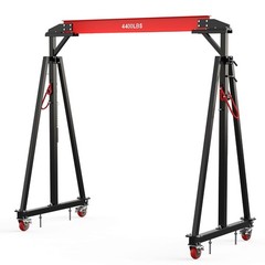 Adjustable Gantry Crane, 2 Ton 4400 LBS Capacity Height Adjustable 97″ to 141″