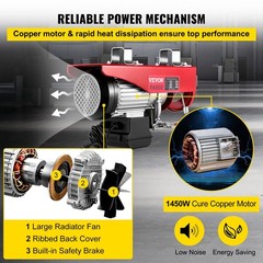VEVOR Electric Hoist, 1760LBS Electric Winch, Steel Electric Lift, 110V Electric