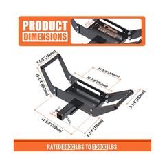 ECOTRIC 10x 4 1/2 Cradle Winch Mount Mounting Plate 8000-13,000 Lb Capacity W…