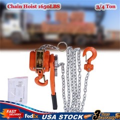 Hoist Come Along Puller Ratchet Type Lever Block Chain 10FT Lifting 0.75T/1650Lb