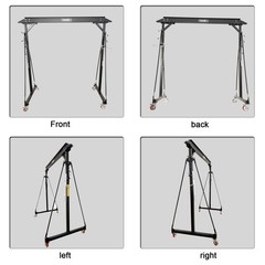 1T/ 2204LB Capacity Portable Mobile Gantry Crane 2.4-3.6m/94.5-141.7” Height