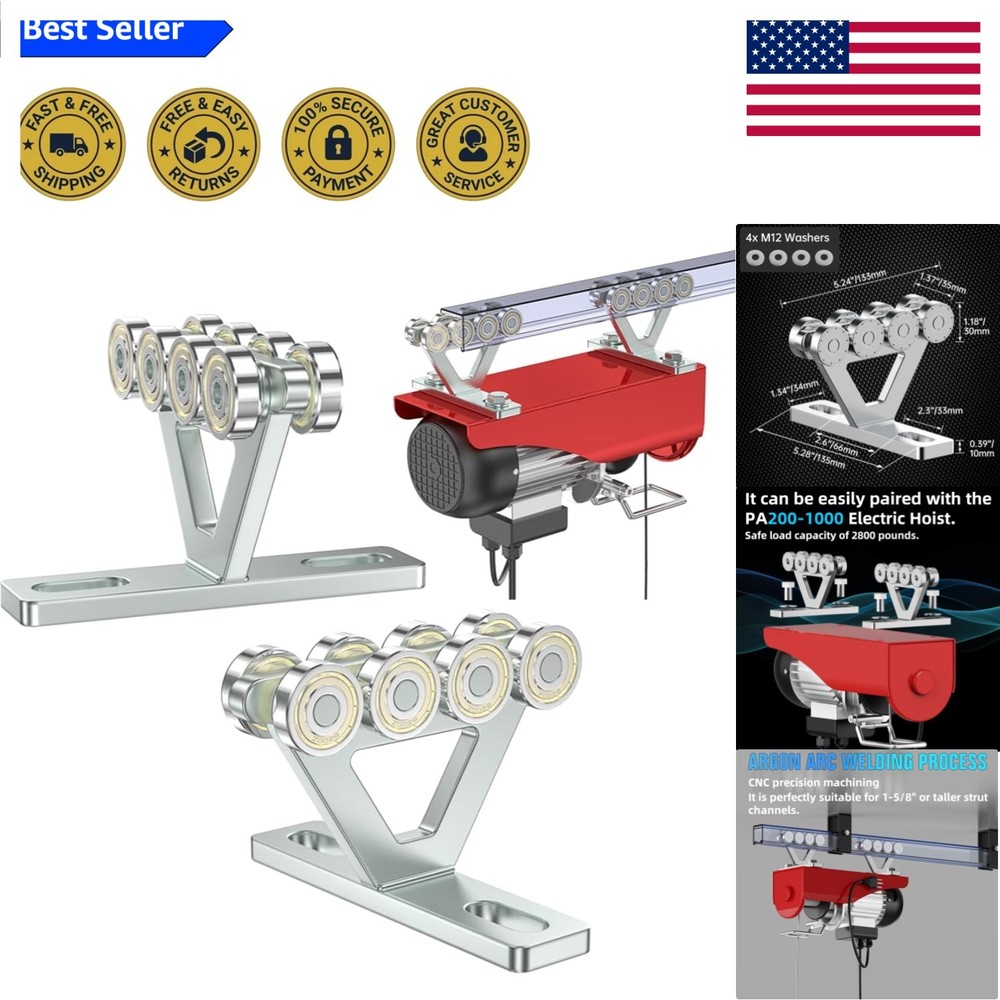 8 Wheel Hoist Trolley with Rollers – Easy Installation & High Strength