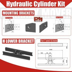 Telescopic Dump Trailer Cylinder Kit – 20 Ton Capacity – 90″ Stroke – Fits 8-12′