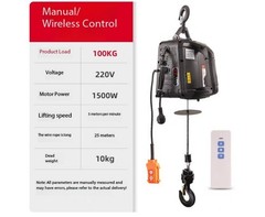 Electric Hoist 220V Home Use Mini Crane Lifter Remote-Controlled Electric Hoist