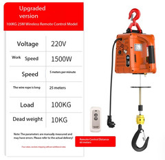 Micro Electric Hoist 220v Crane Lifting Motor Wireless Remote Control Elevator