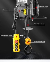 Electric Hoist 220V Wireless Remote Control Household Portable Small Crane