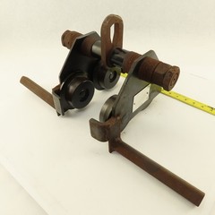 Gravity Push Pull Hoist Trolley 1 Ton 3″-8″ Flange Believed To Be CM Series 633
