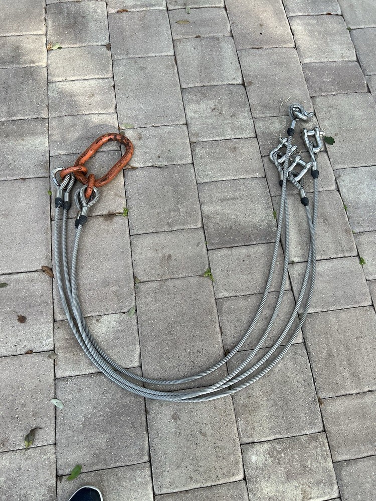 6 ft Crane Rigging Hoist Lift Sling Stainless Steel Cable Attachment Heavy Duty