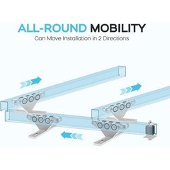 UltraStable 6+2 Wheel Hoist Trolley 3000lb Load Strut Channel Roller System New