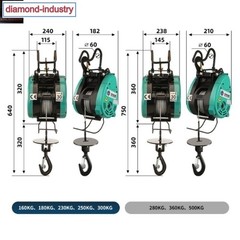 180kg wire-controlled, 30m steel wire rope, 220V portable hoist, hanging type
