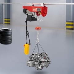 440LBS Electric Hoist Winch Engine Crane with Remote Control 110V