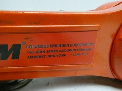 Cm Columbus Mckinnon 4043CF Chain Hoist 10ft 3/4ton