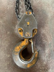 Used Harrington 5 ton Chain HOIST 10ft Lift Chain CF050 5 ton Hooks chain CF4