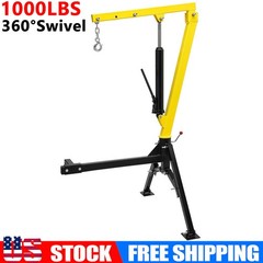 Hydraulic Pickup Truck Crane Hoist 1000 lbs Capacity 360° Swivel Hoist Lift New