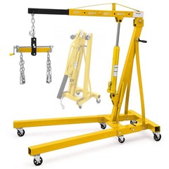 Engine Hoist w/ Lever ,2 Ton/4400Lbs Folding Cherry Picker Shop Crane Hoist Lift
