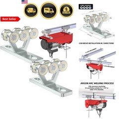 6 Wheel Hoist Trolley for Electric Hoist Fits 1 5 8 Inch Strut High Load Sile…