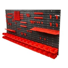 Uimoso Wall Mounted Storage Bins Small Parts Organizer Garage Tool Rack 30 Bins