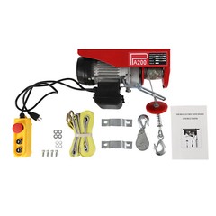 Electric Hoist Winch Lifting 440Lbs Engine Crane Ceiling Pulley Crane 480W