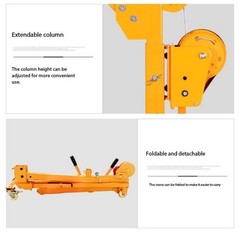 Mobile Compact Portable Foldable Hoist Hand-Cranked Mini Hoist for Home Use