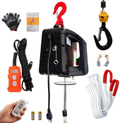 Electric Hoist Winch 3 in 1,1100Lbs Electric Hoist 110 Volt 1500W Portable Elect