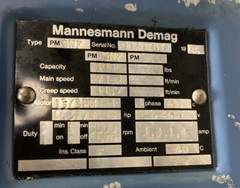Mannesmann Demag,PM511F,Hoist 100LB 460V