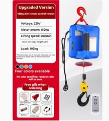 Portable Electric Hoist Crane Home Wireless Remote Control Lift Lifting Hoist