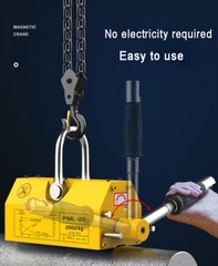 2000KG Steel Magnetic Lifter Heavy Duty Crane Hoist Lifting Magnet Handling Tool
