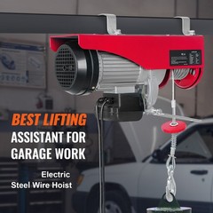 Uimoso Electric Hoist 880lbs Crane Winch with Wired Remote Control 850W 110V