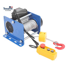880Lbs Electric Hoist Winch, 110V 1KW Hoist Winch with 98Ft Steel Wire & Wired R