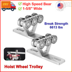6Wheel Hoist Trolley For Electric Hoist Fit Unistrut 1-5/8″ Strut Channel Silent