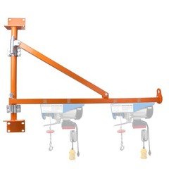 Heavy-Duty Wall Mount Jib Crane 660LBS Capacity, 180° Swing Arm, Electric Hoist