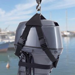 GliCraft Outboard Motor Hoist Harness Set, 2-30 Hp Engine Lift Straps, Heavy