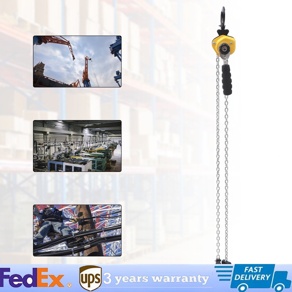 1/4 Ton Lever Block Chain Hoist Come Along Puller Ratchet Type 5FT Lift 550Lbs
