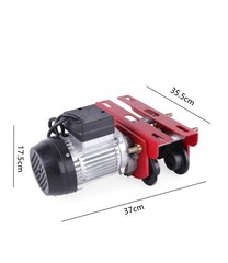 2200lb Heavy Duty Electric Wire Rope Hoist with Trolley I-beam Links 110V