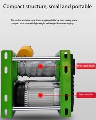 1-tonne Remote-controlled Hoist Crane for Lifting and Hoisting Operations