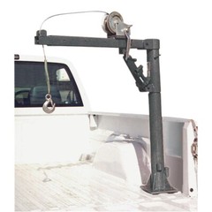 1/2 Ton Capacity Pickup Truck Crane Swivel Jack Hoist Lifting w/ Cable Winch
