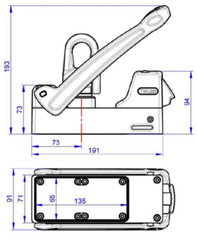 Alfra TML-550 (550 pounds) Lifting Magnet