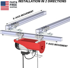 6 Wheel Hoist Trolley with Rollers – Strut Trolley Assembly for Electric Hoist