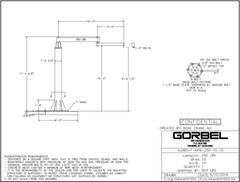 GORBEL FOUNDATIONLESS ARTICULATING JIB CRANE – 250 LB CAP. SPAN 10 FT HUB 10 FT