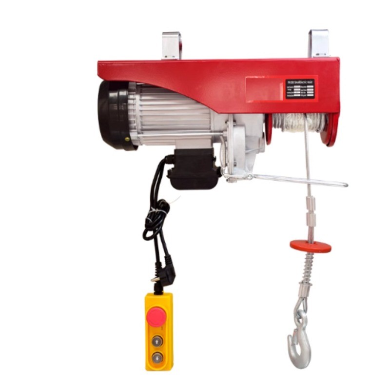 Portable Mini Electric Hoist 110/220V Small Wire Rope Electric Winch Mini Crane