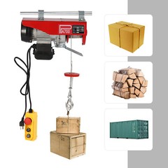 1543lbs Overhead Electric Hoist Crane Lift Garage Winch with Remote 110V US