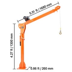 Electric Pickup Truck Crane Hoist Crane 1100 lbs 360° Swivel Hoist Lift